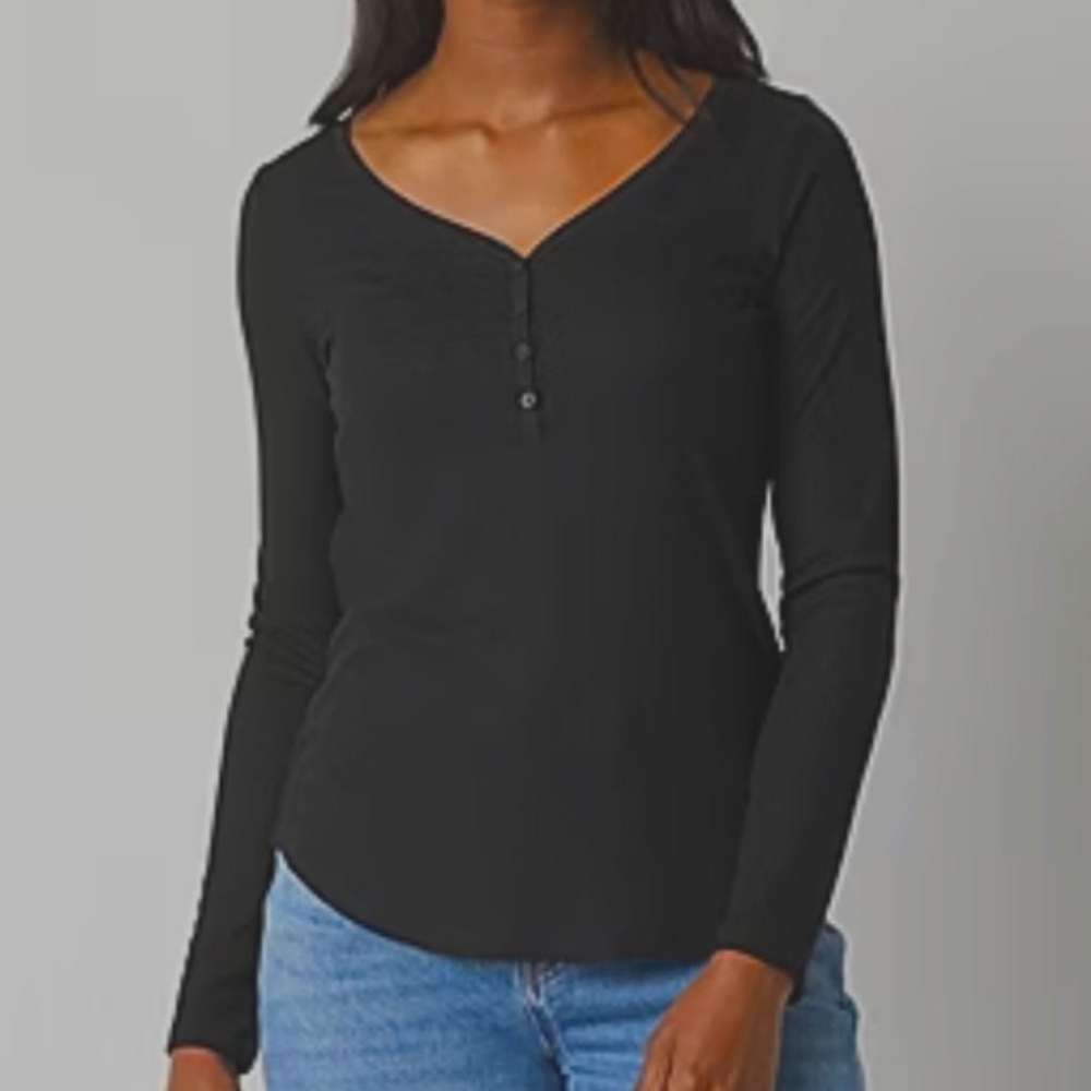A.N.A Henley Long Sleeve Tee